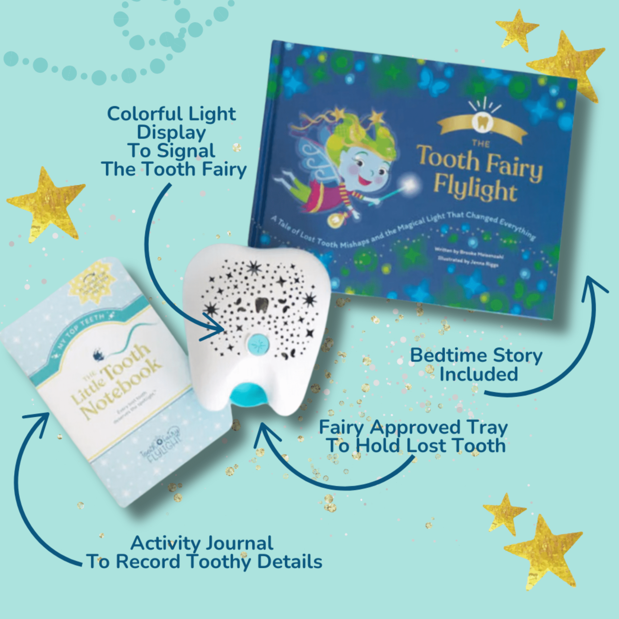 Little Tooth Notebook Keepsake Journal - Tooth Fairy Flylight