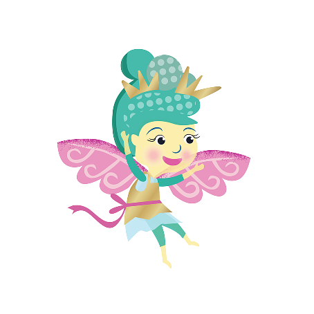 Blue and Pink Fairy Graphic