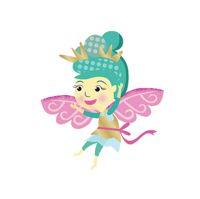 Blue and Pink Fairy Graphic